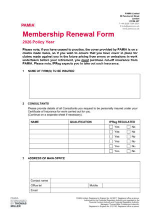 Membership Renewal Form