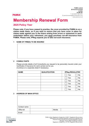 Membership Renewal Form