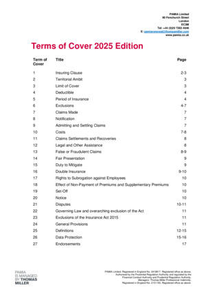 Terms of Cover 2025